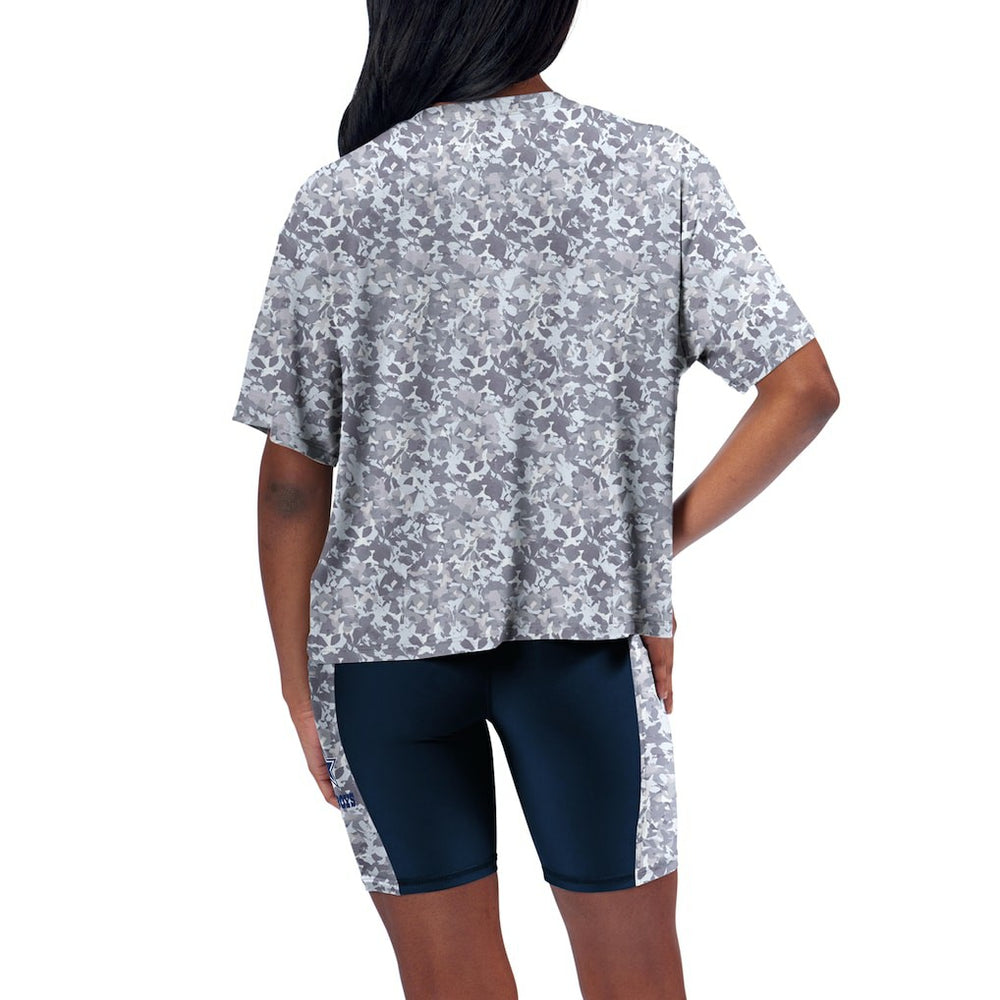 Dallas Cowboys Certo Women's Cropped Turnout T-Shirt - Navy - NFL