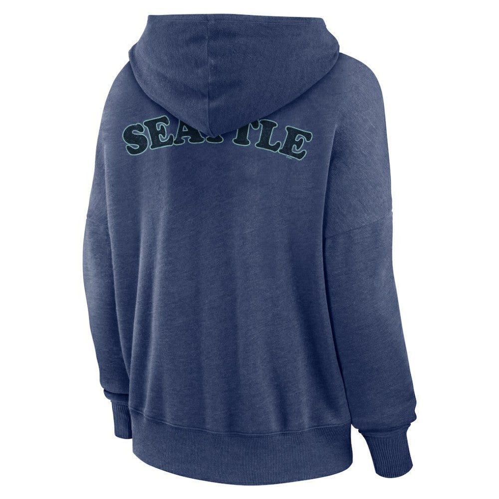 Seattle Kraken Fanatics Women's Breakout Lace-Up Pullover Hoodie - Navy | Fanatics Clearance