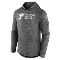 St. Louis Blues Fanatics Stacked Long Sleeve Hoodie T-Shirt - Heather Charcoal | Fanatics discount