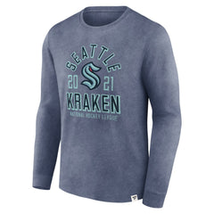 Seattle Kraken Fanatics Keep The Zone Long Sleeve T-Shirt - Heather Deep Sea Blue | Fanatics on sale