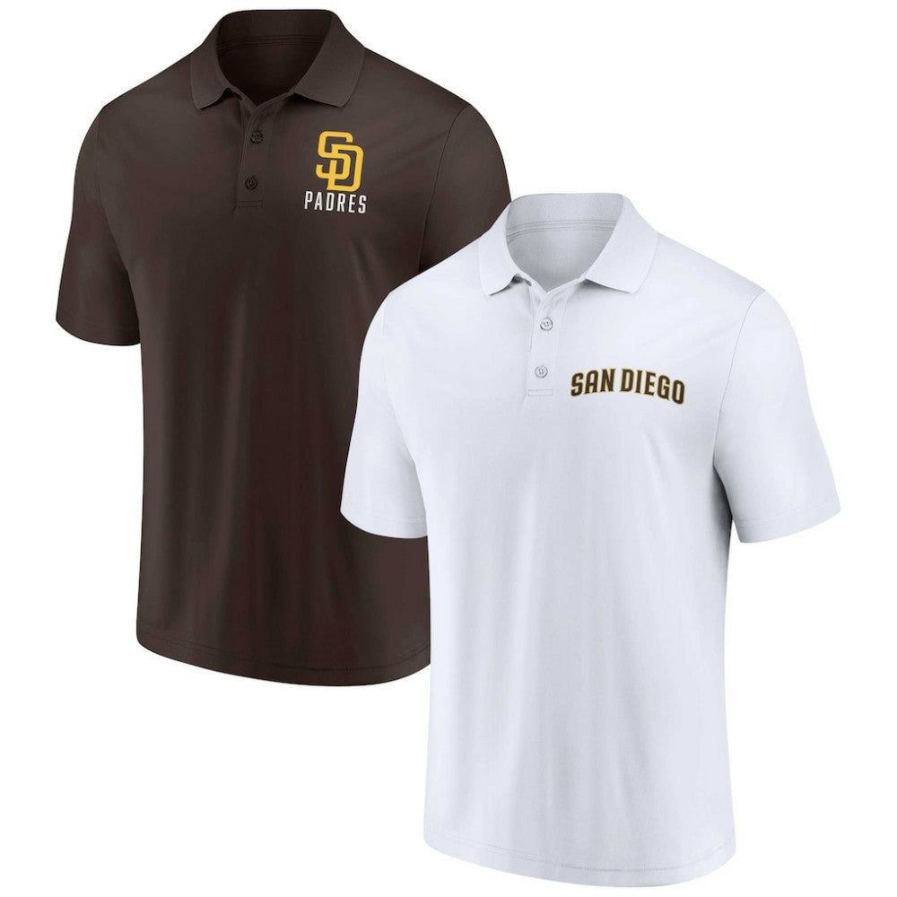 San Diego Padres Fanatics Two-Pack Logo Lockup Polo Set Outlet