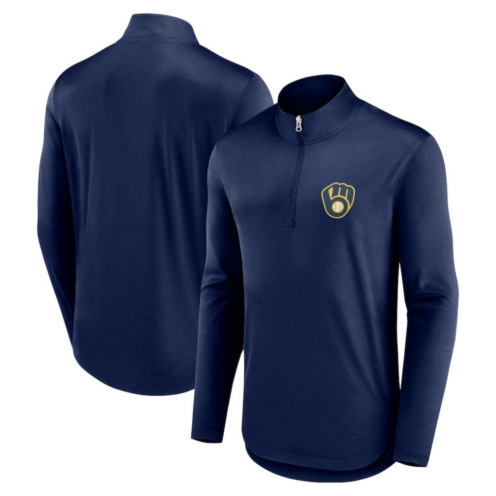 Milwaukee Brewers Fanatics Quarterback Quarter-Zip Top Outlet