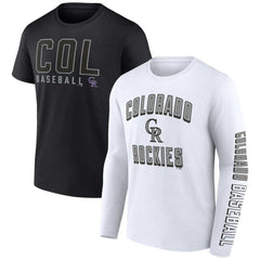 Colorado Rockies Fanatics Two-Pack Combo T-Shirt Set Sale