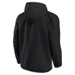 Fanatics Brooklyn Nets Anorak Flagrant Foul Color-Block Raglan Hoodie Half-Zip Jacket Black/Gray