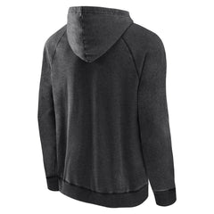 Fanatics Toronto Raptors Foul Trouble Snow Wash Raglan Pullover Hoodie Heather Charcoal
