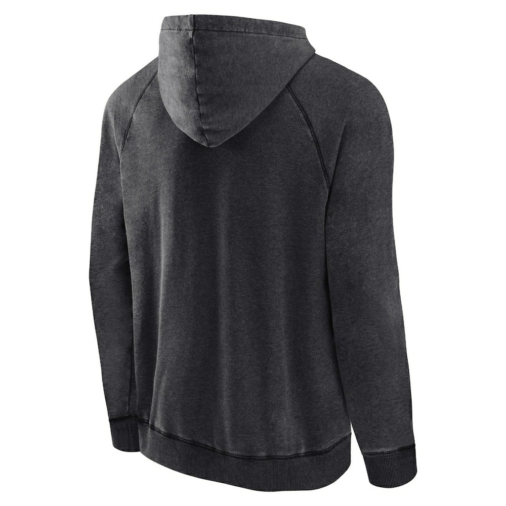 Fanatics Brooklyn Nets Foul Trouble Snow Wash Raglan Pullover Hoodie Heather Charcoal