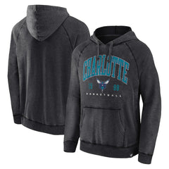 Fanatics Charlotte Hornets Foul Trouble Snow Wash Raglan Pullover Hoodie Heather Charcoal