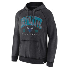 Fanatics Charlotte Hornets Foul Trouble Snow Wash Raglan Pullover Hoodie Heather Charcoal