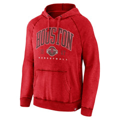 Fanatics Houston Rockets Foul Trouble Snow Wash Raglan Pullover Hoodie Heather Red