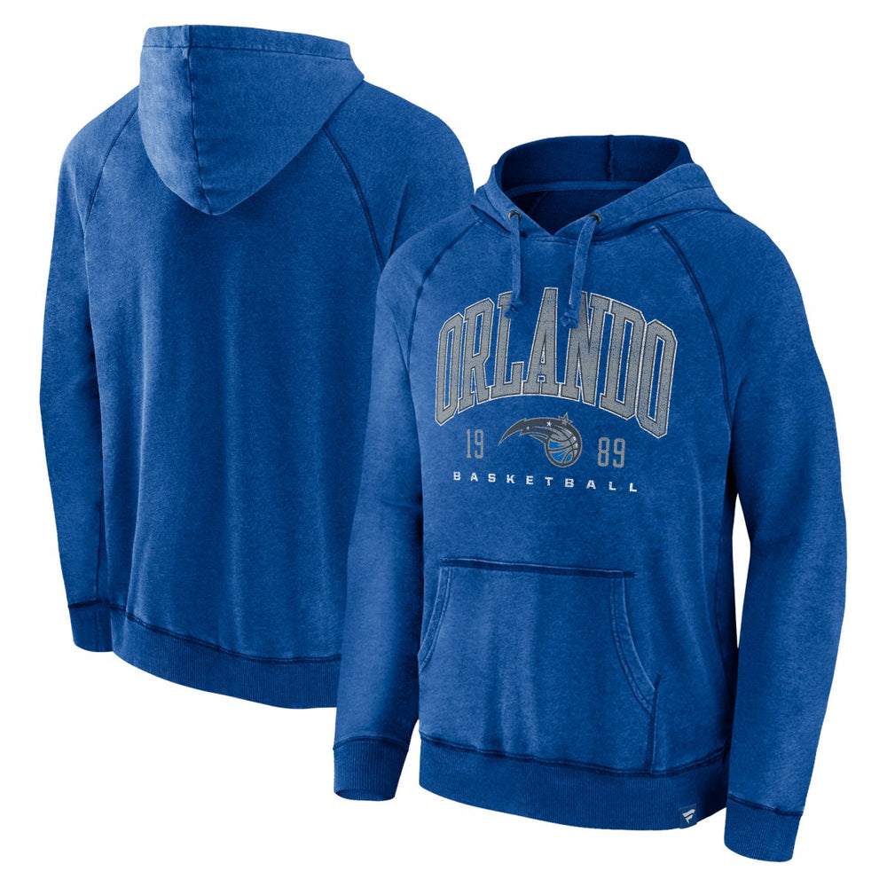 Fanatics Orlando Magic Foul Trouble Snow Wash Raglan Pullover Hoodie Heather Blue