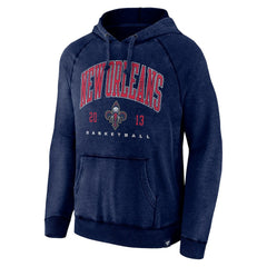 Fanatics New Orleans Pelicans Foul Trouble Snow Wash Raglan Pullover Hoodie Heather Navy