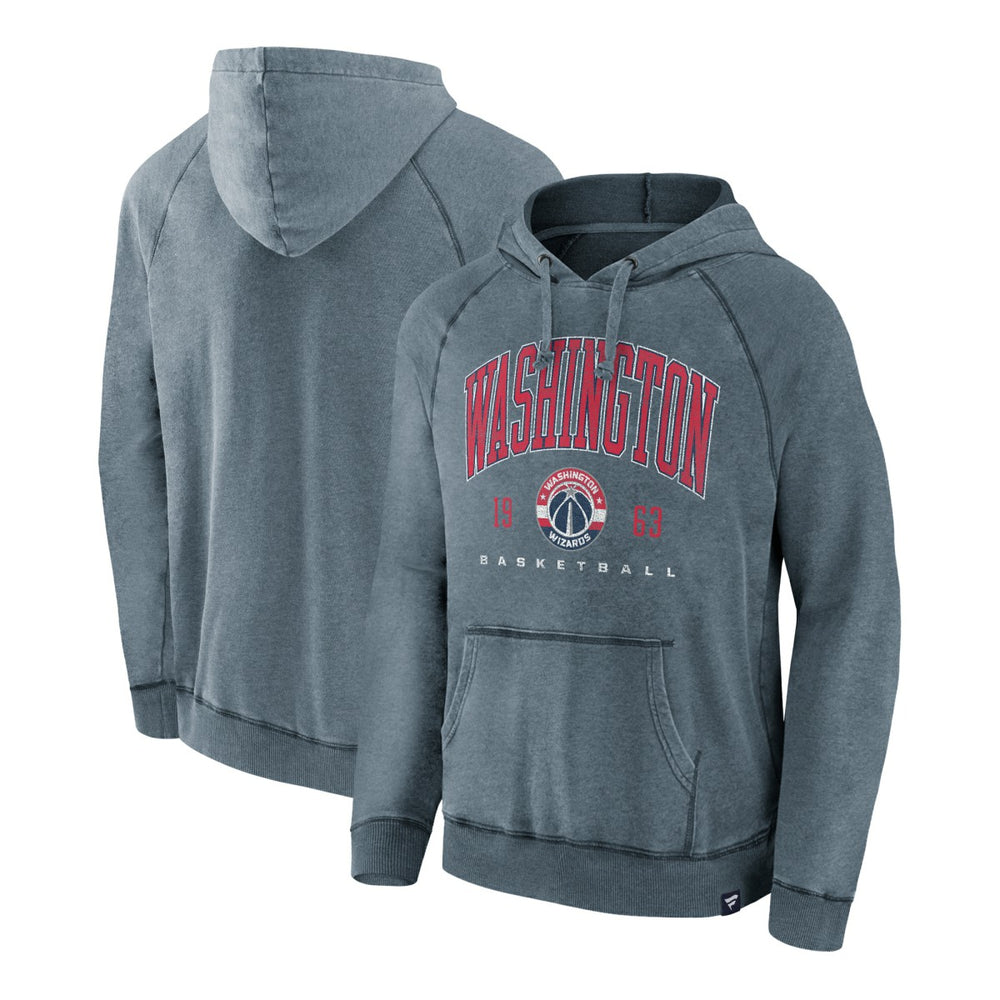 Fanatics Washington Wizards Foul Trouble Snow Wash Raglan Pullover Hoodie Heather Navy