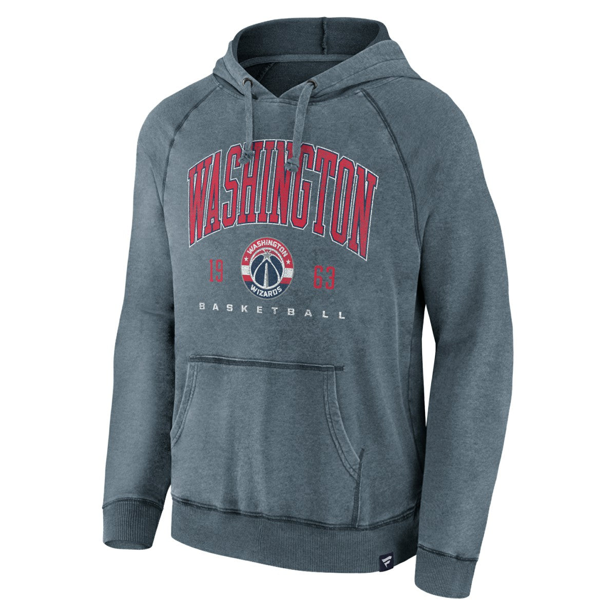 Fanatics Washington Wizards Foul Trouble Snow Wash Raglan Pullover Hoodie Heather Navy