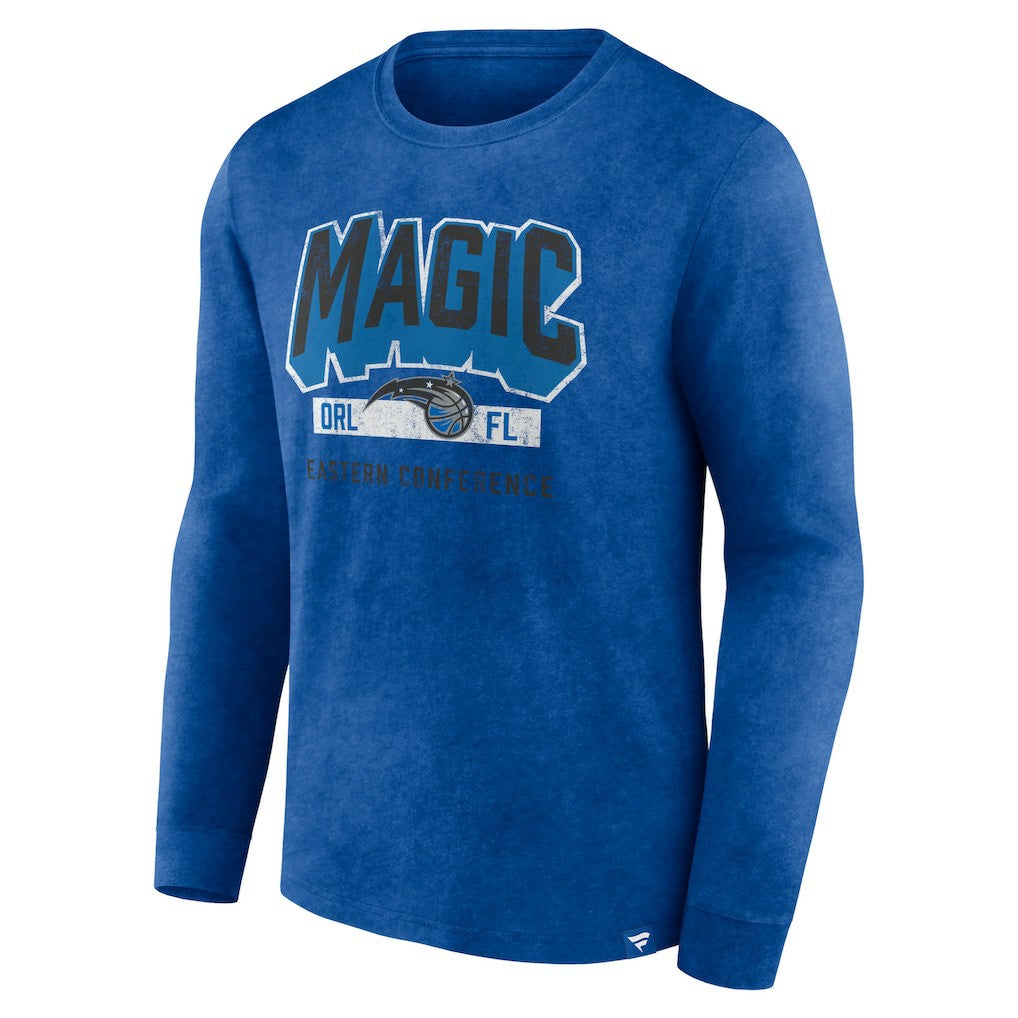 Fanatics Orlando Magic Front Court Press Snow Wash Long Sleeve T-Shirt Heather Royal