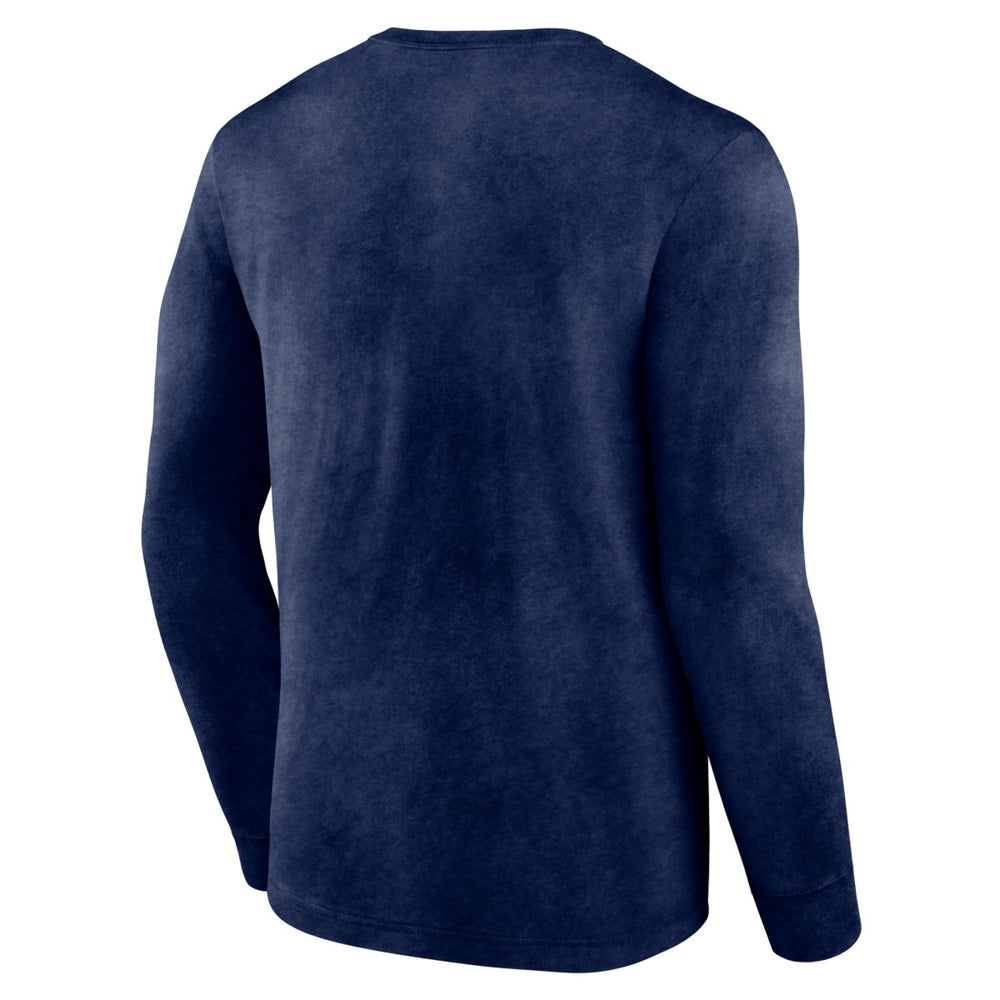 Fanatics Washington Wizards Front Court Press Snow Wash Long Sleeve T-Shirt Heather Navy