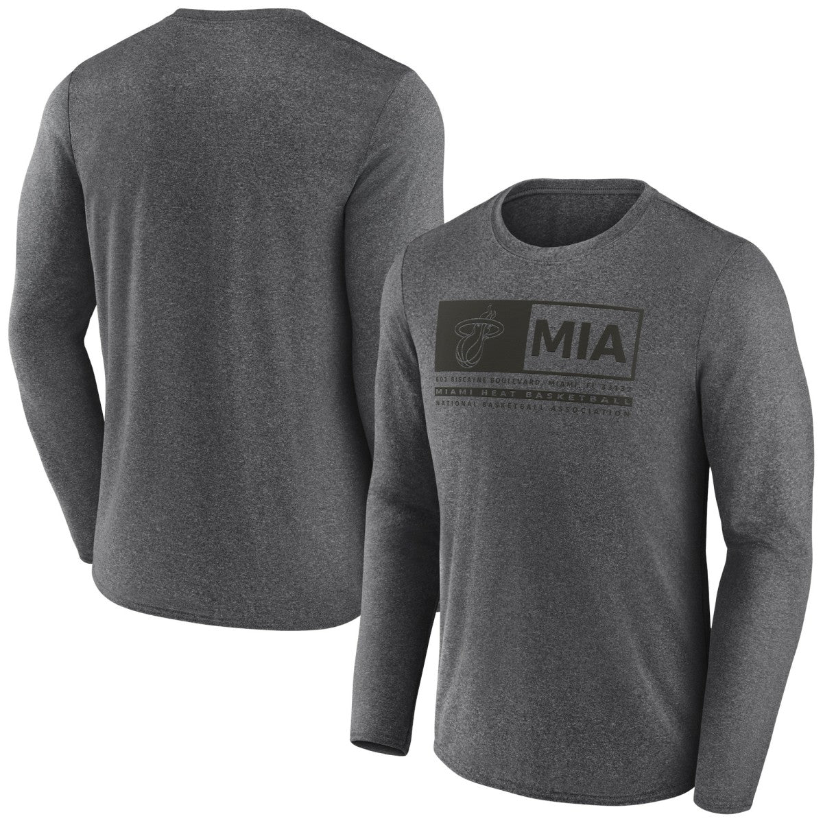 Fanatics Miami Heat Three-Point Play T-Shirt Heather Charcoal
