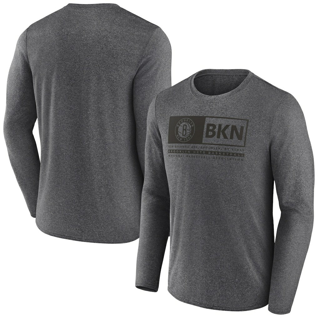 Fanatics Brooklyn Nets Three-Point Play T-Shirt Heather Charcoal