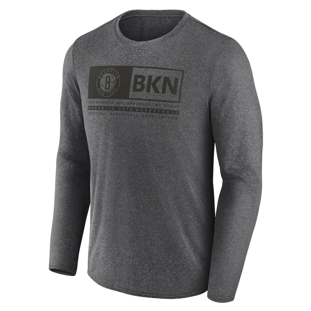 Fanatics Brooklyn Nets Three-Point Play T-Shirt Heather Charcoal