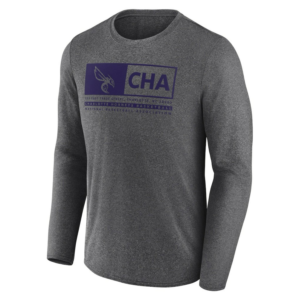 Fanatics Charlotte Hornets Three-Point Play T-Shirt Heather Charcoal