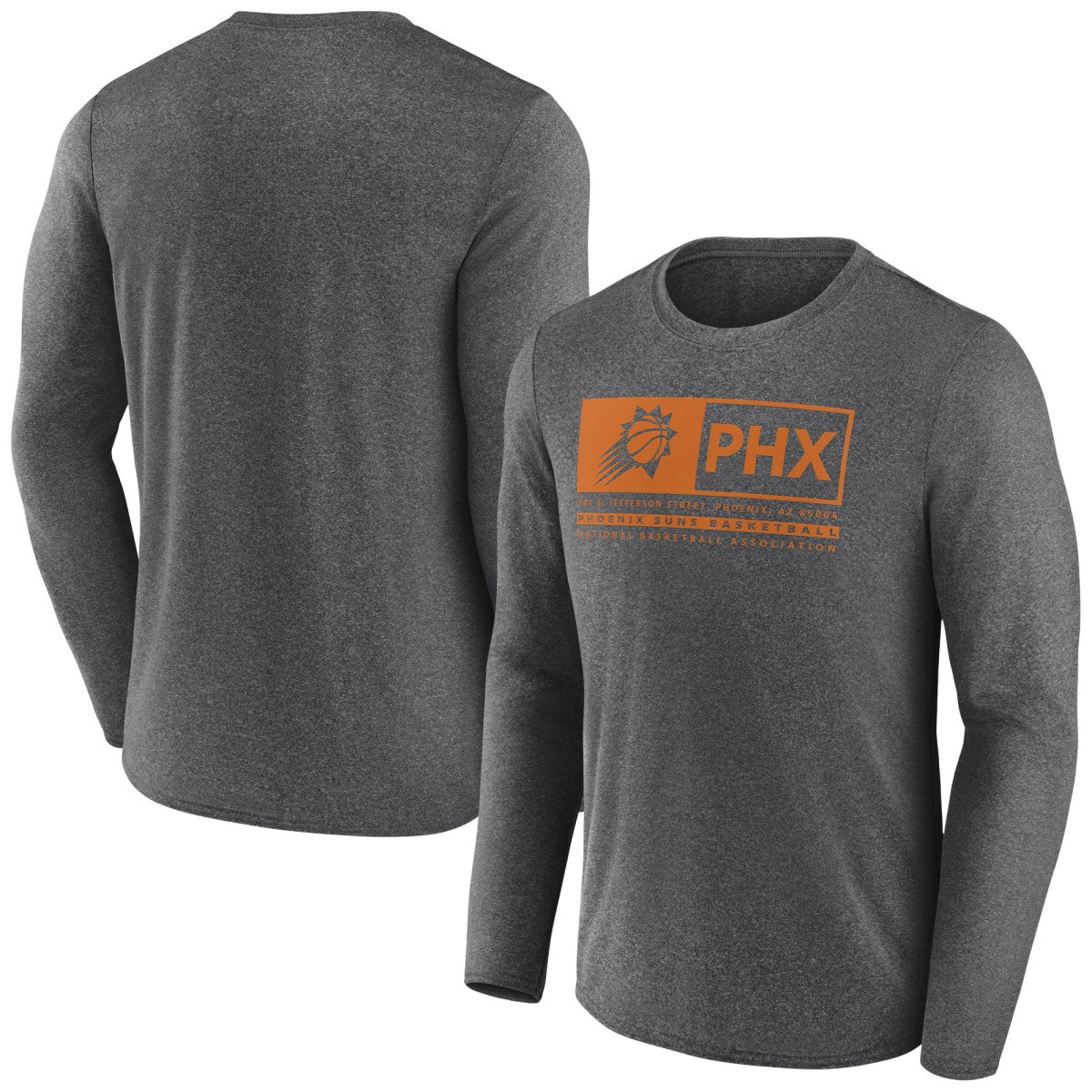 Fanatics Phoenix Suns Three-Point Play T-Shirt Heather Charcoal