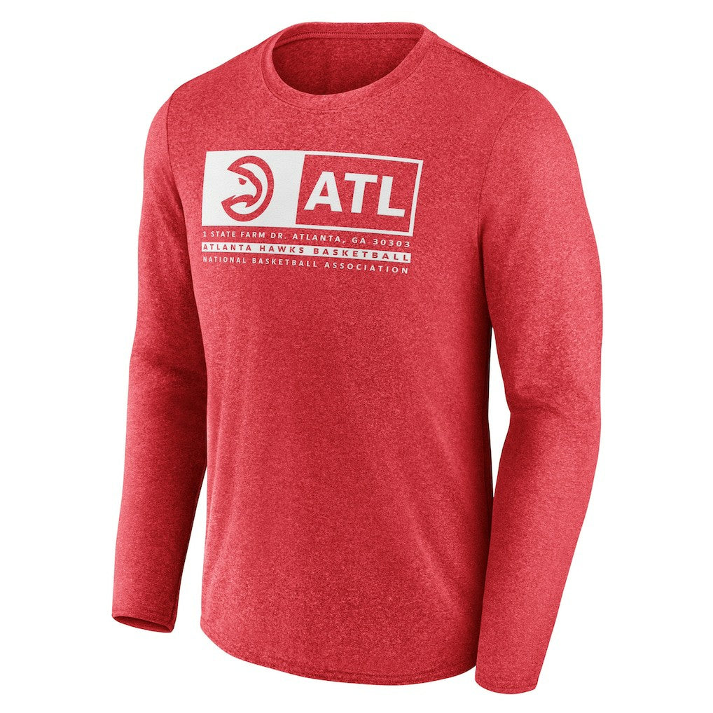 Fanatics Atlanta Hawks Three-Point Play T-Shirt Heather Red