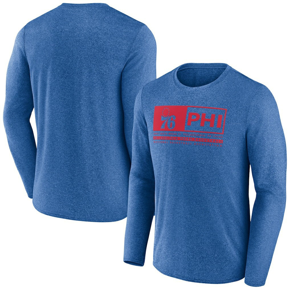 Fanatics Philadelphia 76ers Three-Point Play T-Shirt Heather Royal