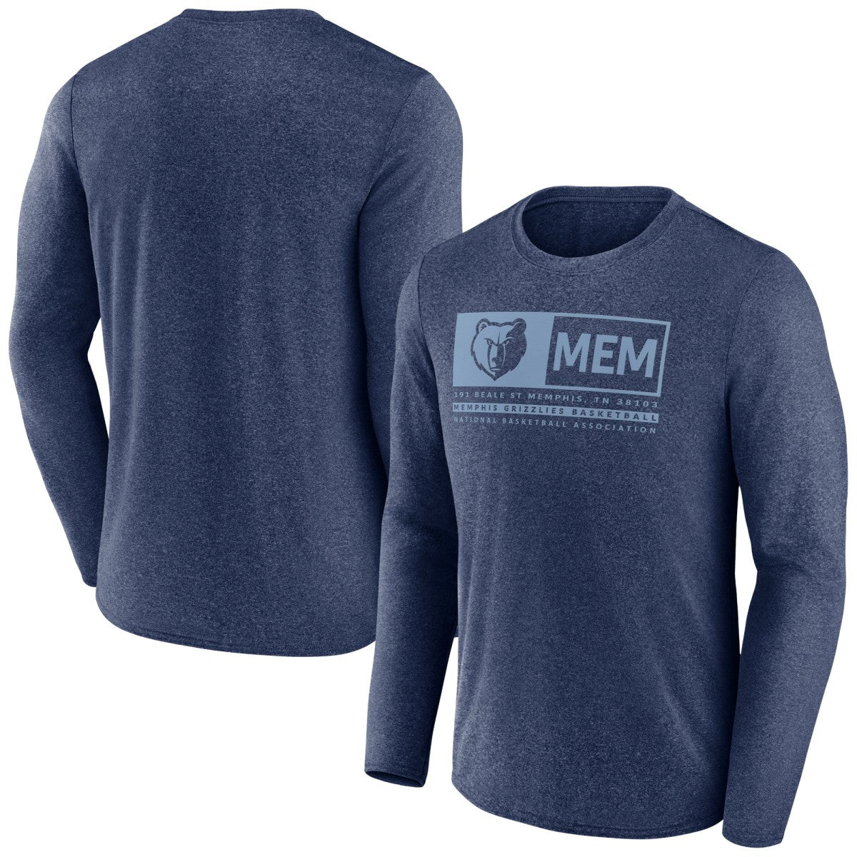Fanatics Memphis Grizzlies Three-Point Play T-Shirt Heather Navy