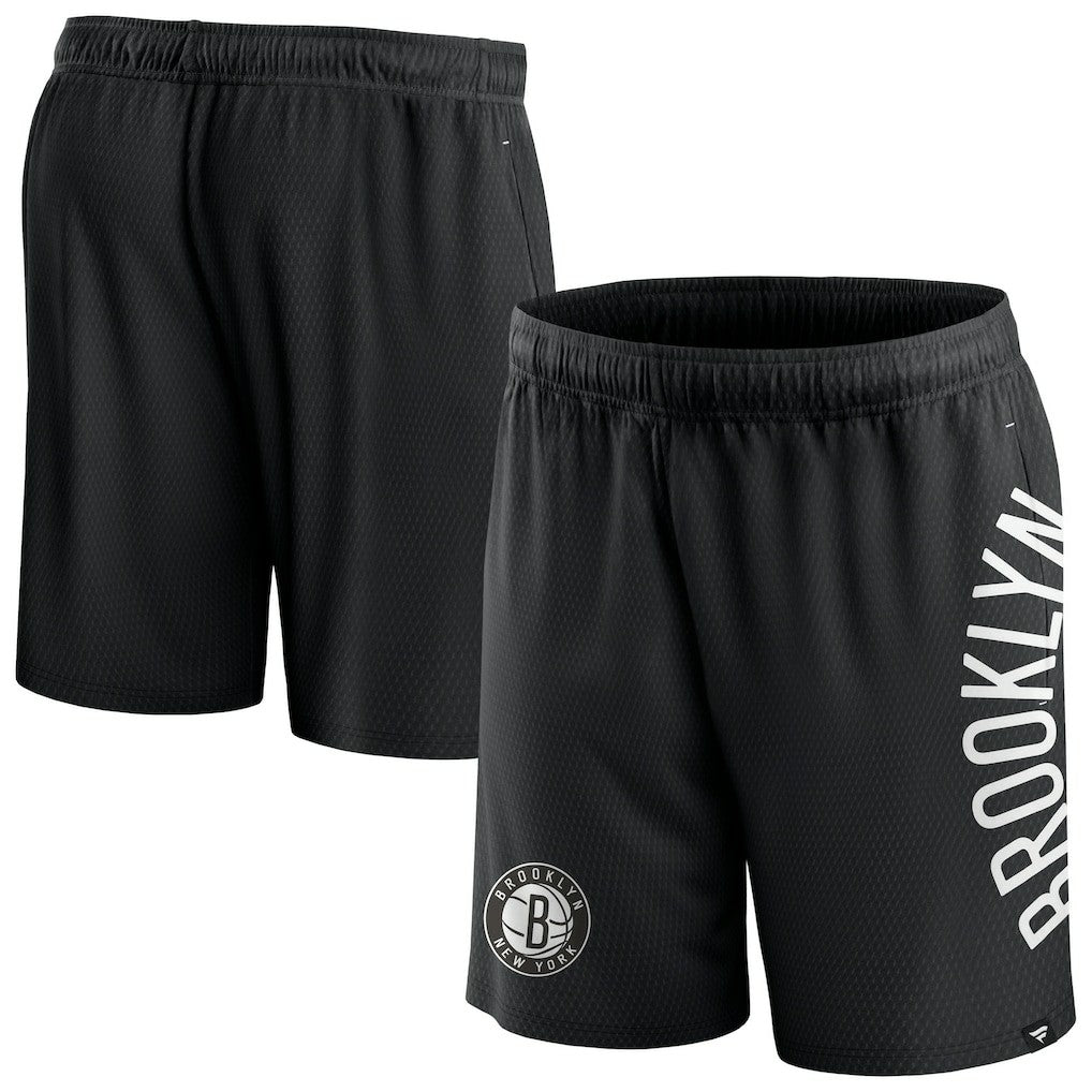 Fanatics Brooklyn Nets Post Up Mesh Shorts Black