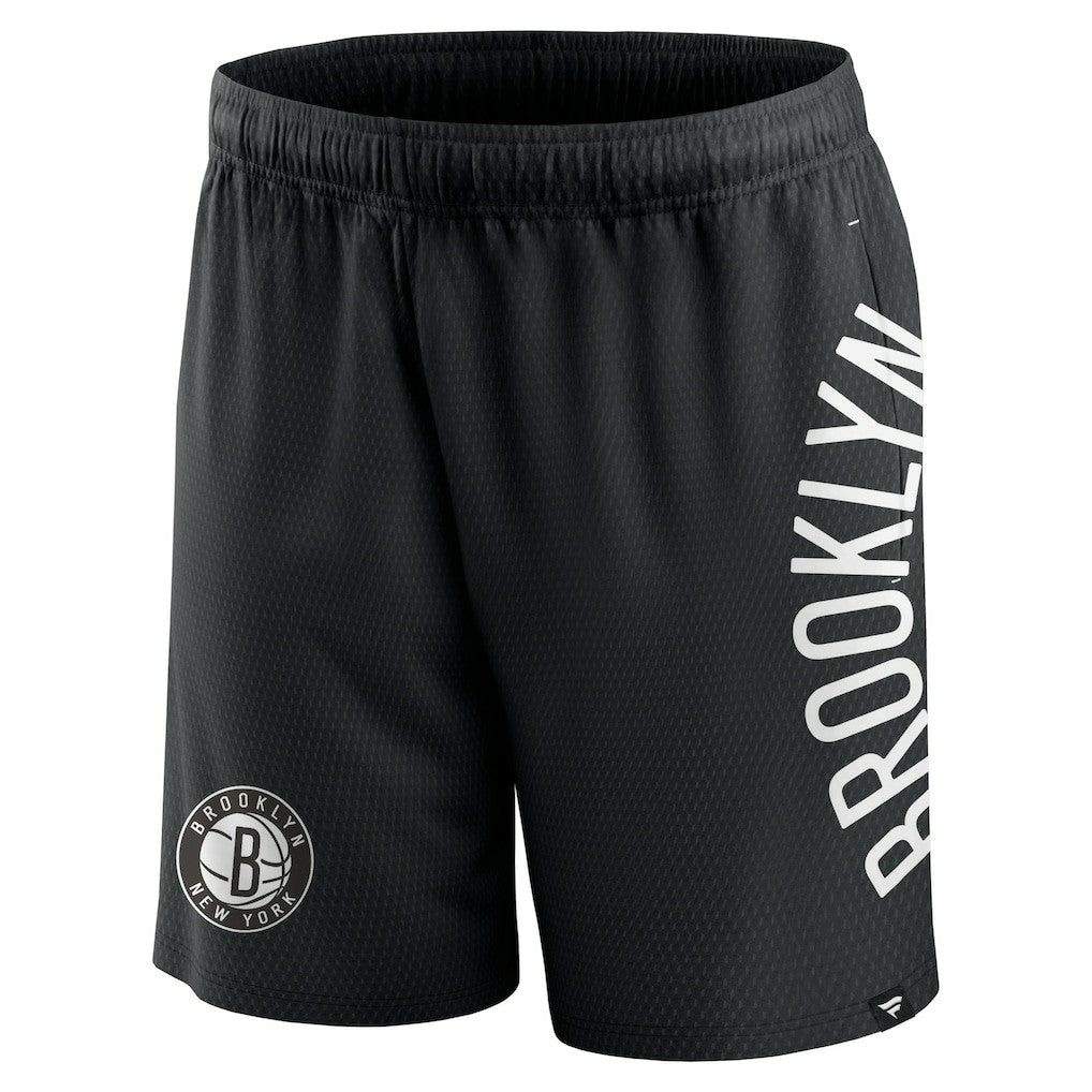 Fanatics Brooklyn Nets Post Up Mesh Shorts Black