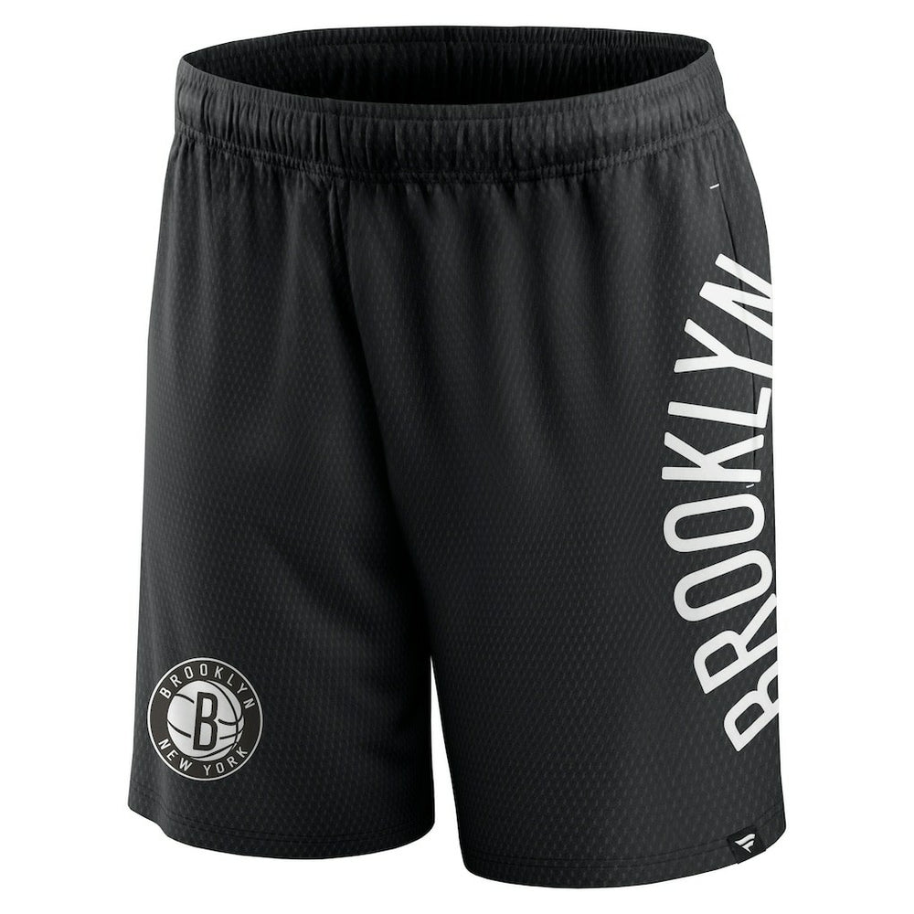 Fanatics Brooklyn Nets Post Up Mesh Shorts Black