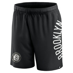 Fanatics Brooklyn Nets Post Up Mesh Shorts Black