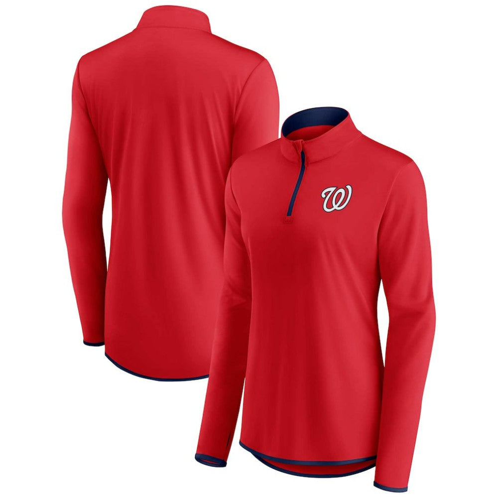Washington Nationals Fanatics Women's Corner Quarter-Zip Top Discount
