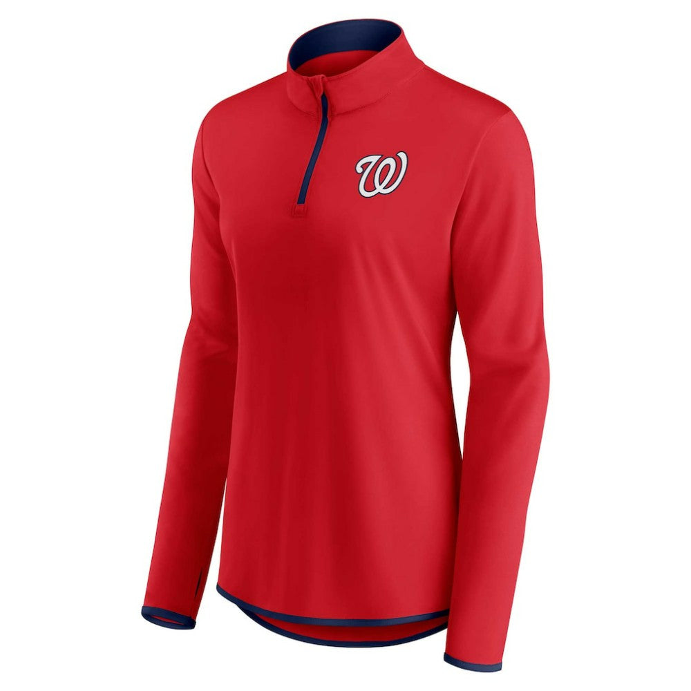 Washington Nationals Fanatics Women's Corner Quarter-Zip Top Discount