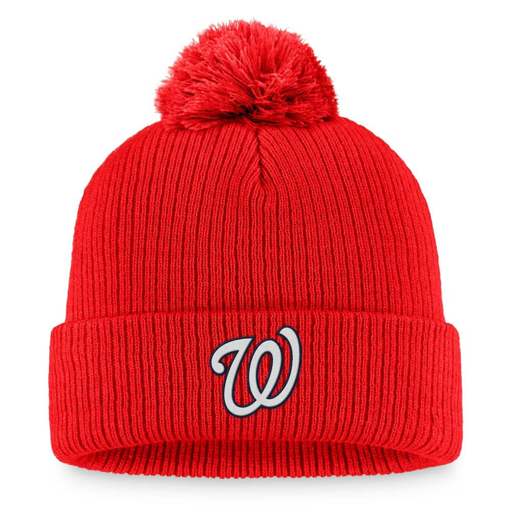 Washington Nationals Fanatics Women's Run The Bases Long Sleeve T-Shirt & Cuffed Knit Hat with Pom Combo Set Discount