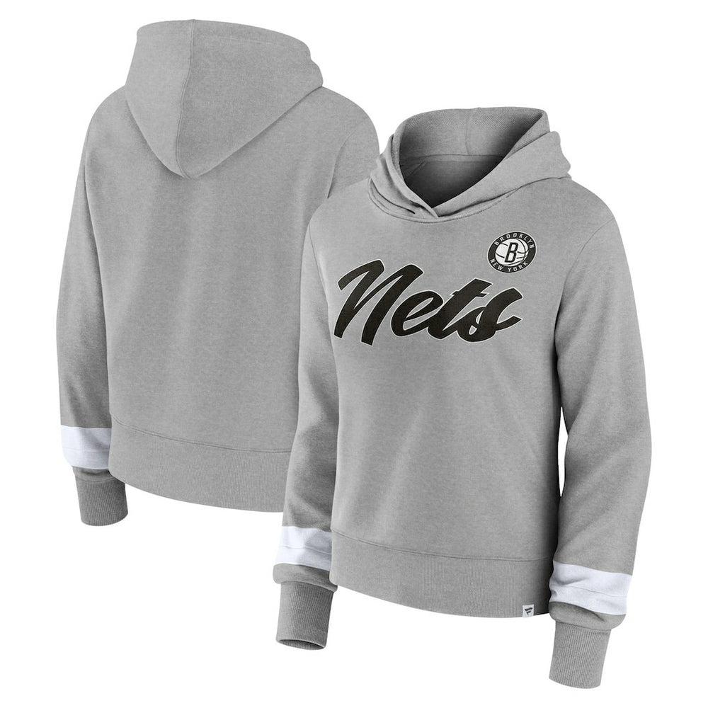 Fanatics Brooklyn Nets Women's Halftime Pullover Hoodie Heather Gray