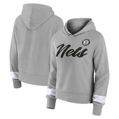 Fanatics Brooklyn Nets Women's Halftime Pullover Hoodie Heather Gray