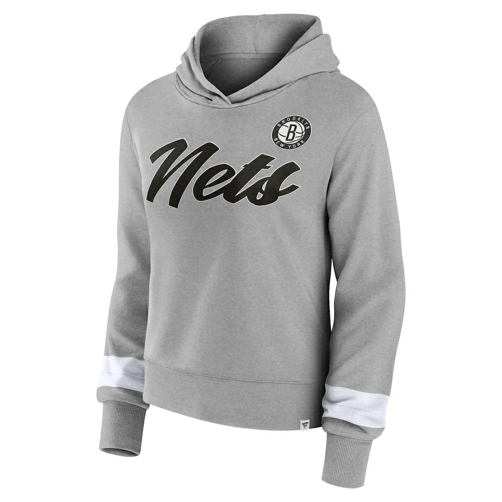Fanatics Brooklyn Nets Women's Halftime Pullover Hoodie Heather Gray