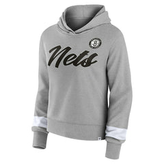 Fanatics Brooklyn Nets Women's Halftime Pullover Hoodie Heather Gray