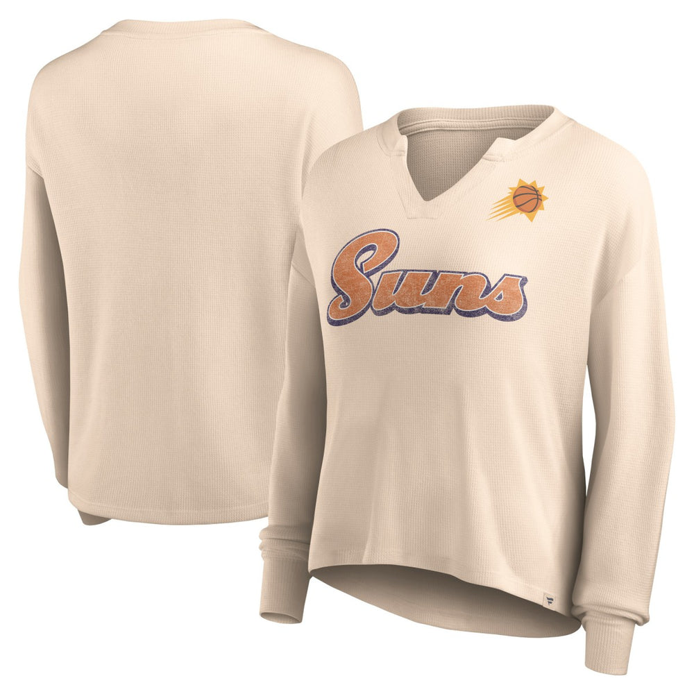Fanatics Phoenix Suns Women's Go For It Long Sleeve Notch Neck T-Shirt Tan
