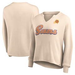 Fanatics Phoenix Suns Women's Go For It Long Sleeve Notch Neck T-Shirt Tan