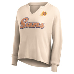 Fanatics Phoenix Suns Women's Go For It Long Sleeve Notch Neck T-Shirt Tan