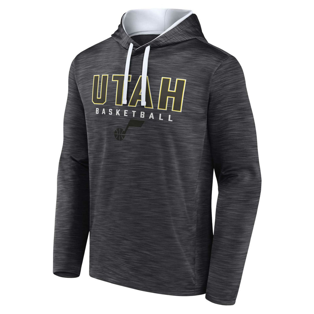 Fanatics Utah Jazz Fast Break Pullover Hoodie Heather Charcoal