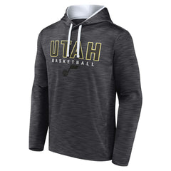 Fanatics Utah Jazz Fast Break Pullover Hoodie Heather Charcoal