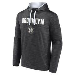 Fanatics Brooklyn Nets Fast Break Pullover Hoodie Heather Charcoal