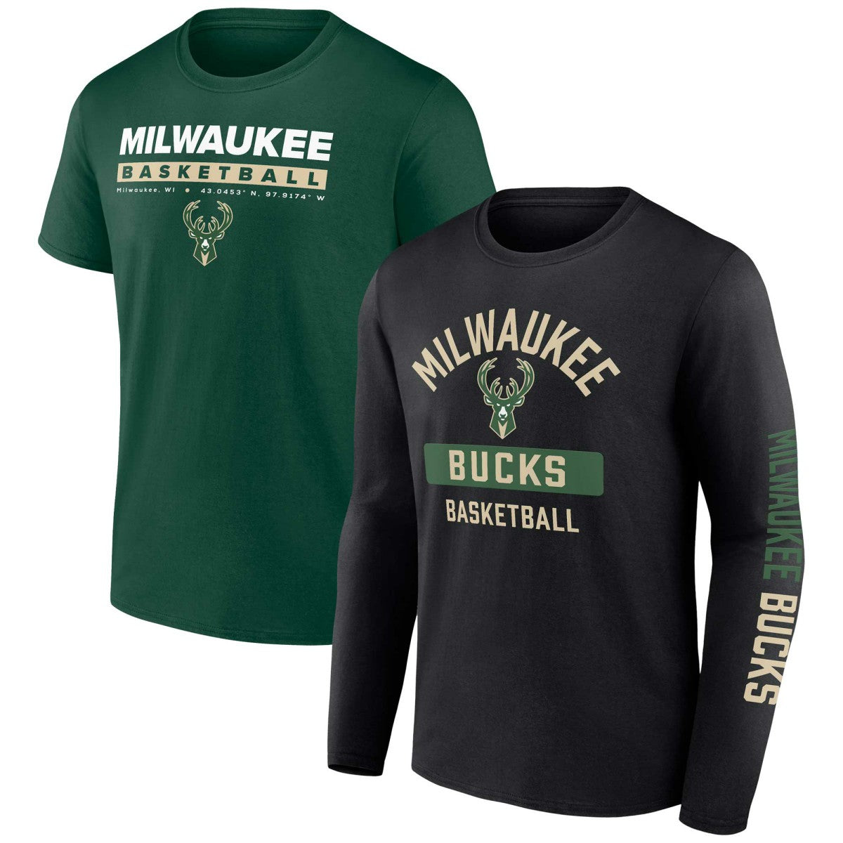 Fanatics Milwaukee Bucks Two-Pack Just Net Combo Set Hunter Green/Black