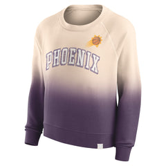 Fanatics Phoenix Suns Women's Lounge Arch Raglan Pullover Sweatshirt Tan/Purple