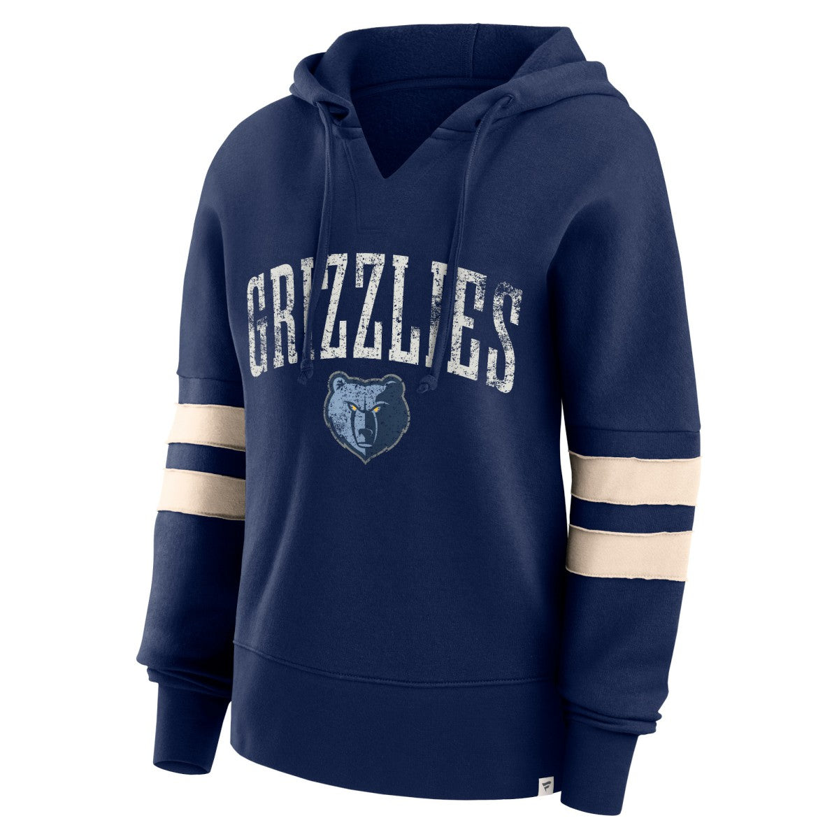 Fanatics Memphis Grizzlies Women's Bold Move Dolman V-Neck High Hip Hoodie Navy