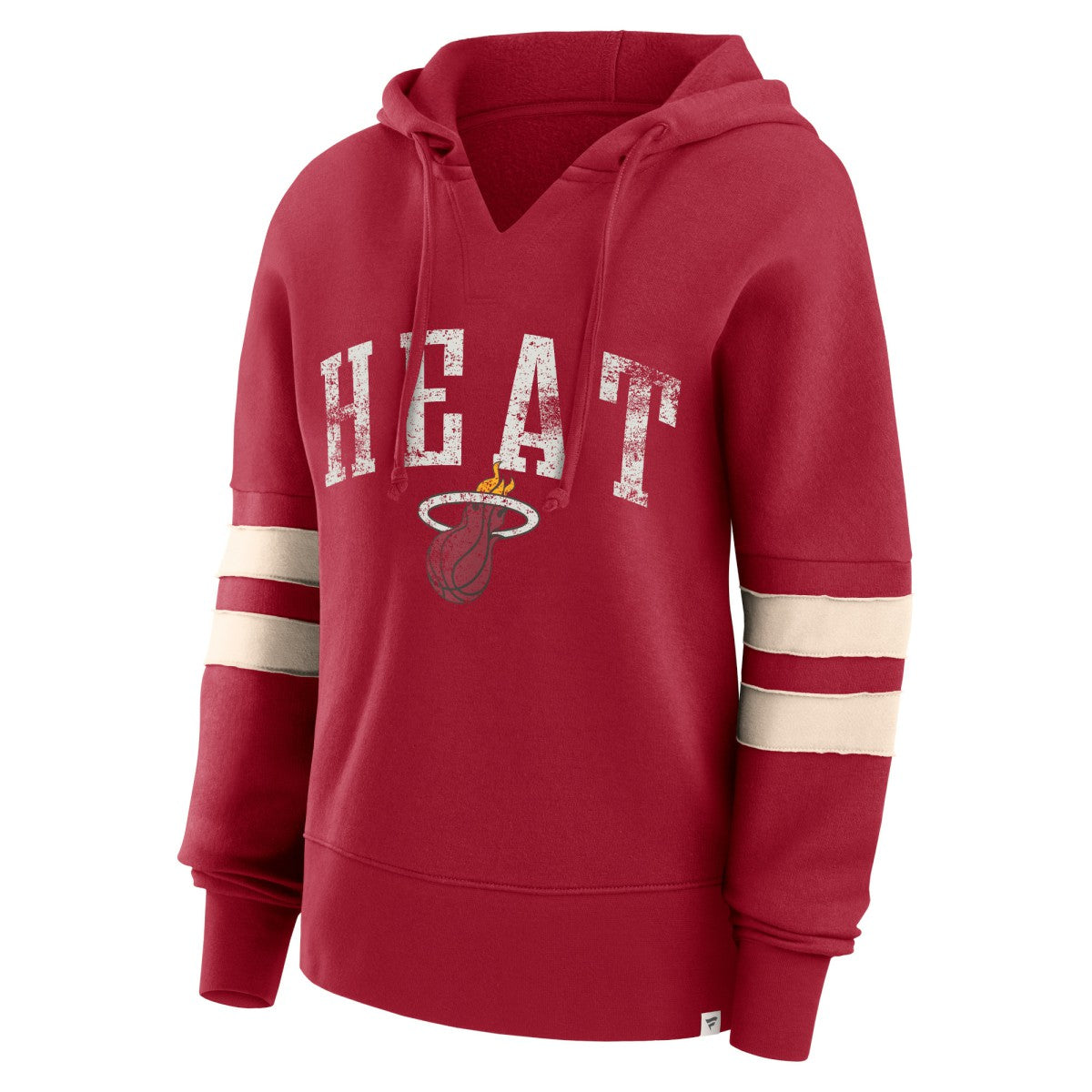 Fanatics Miami Heat Women's Bold Move Dolman V-Neck High Hip Hoodie Red