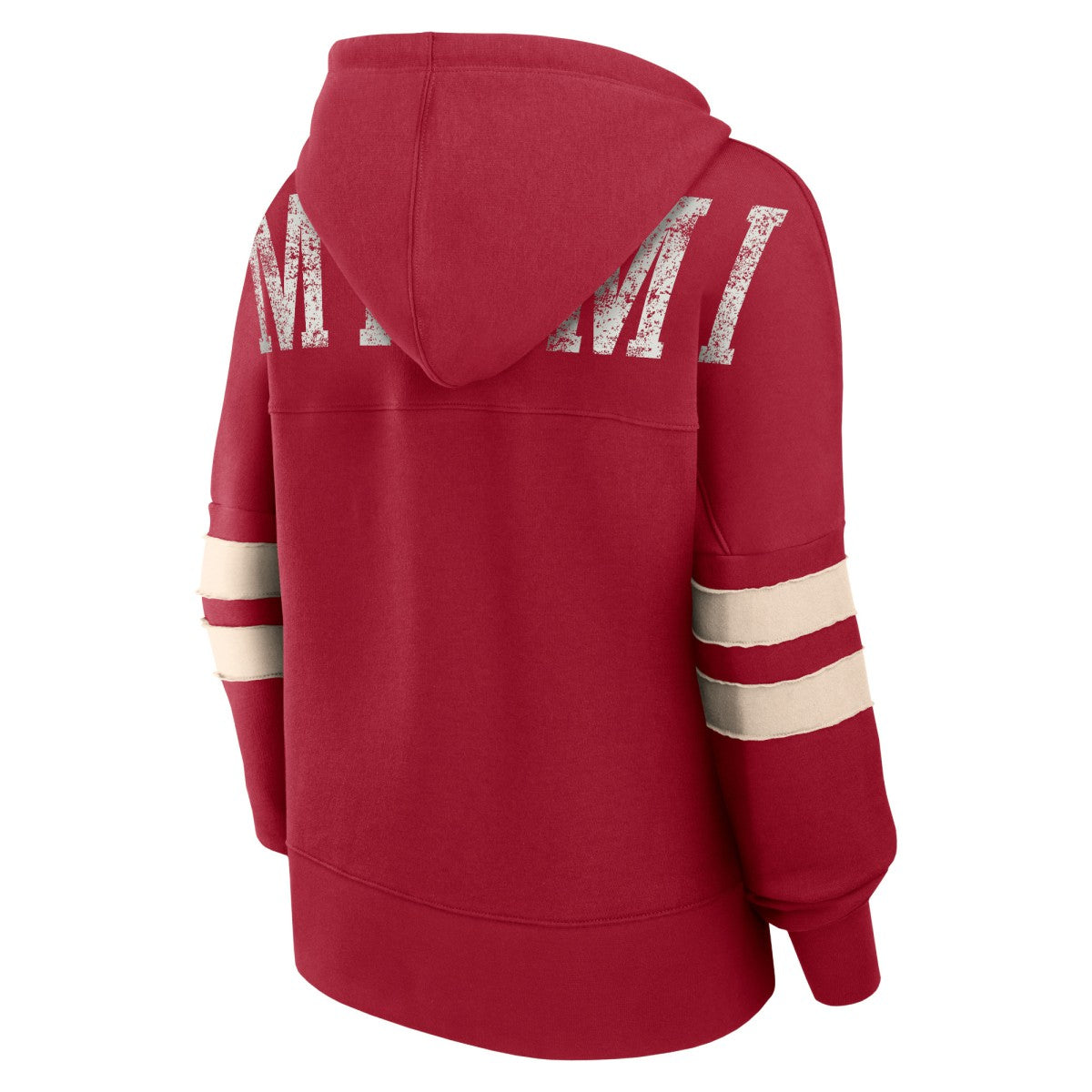 Fanatics Miami Heat Women's Bold Move Dolman V-Neck High Hip Hoodie Red