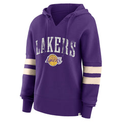 Fanatics Los Angeles Lakers Women's Bold Move Dolman V-Neck High Hip Hoodie Purple